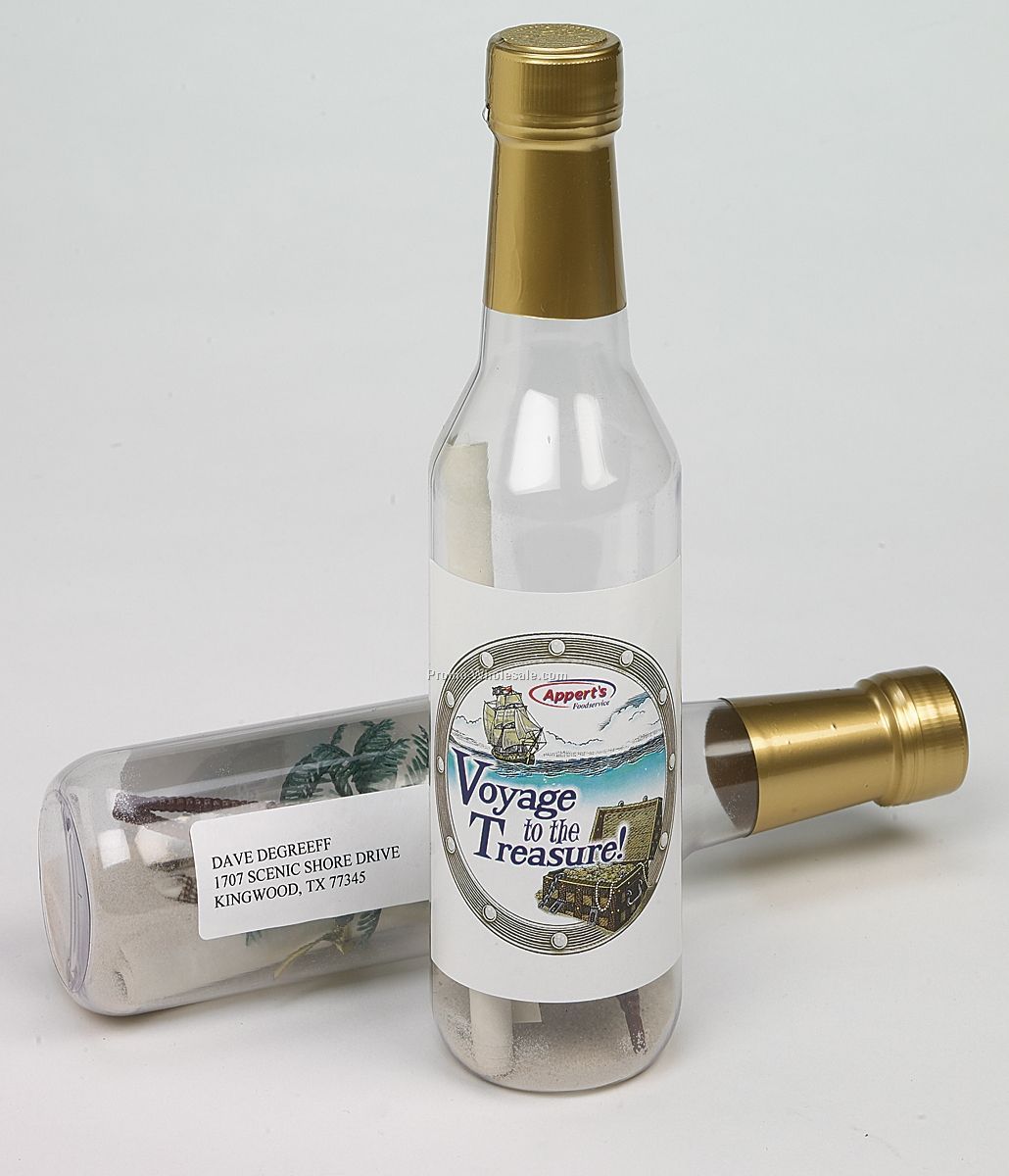 Message Bottle 2"x8-1/2" (1 Color Message/ 4 Color Process Bottle Label)