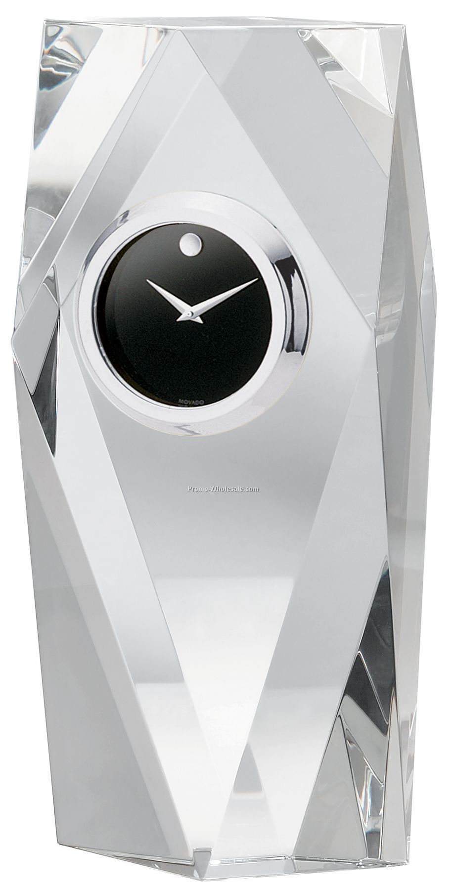 Movado Black Museum Dial Diamond-cut Crystal Tower Clock