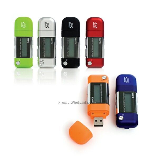 Mp3 Player W/ Rubberized Plastic Casing & Cap