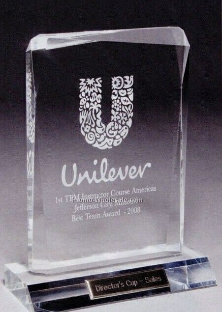Multi-faceted Acrylic Clear Jeweled Award (Screen Printed)