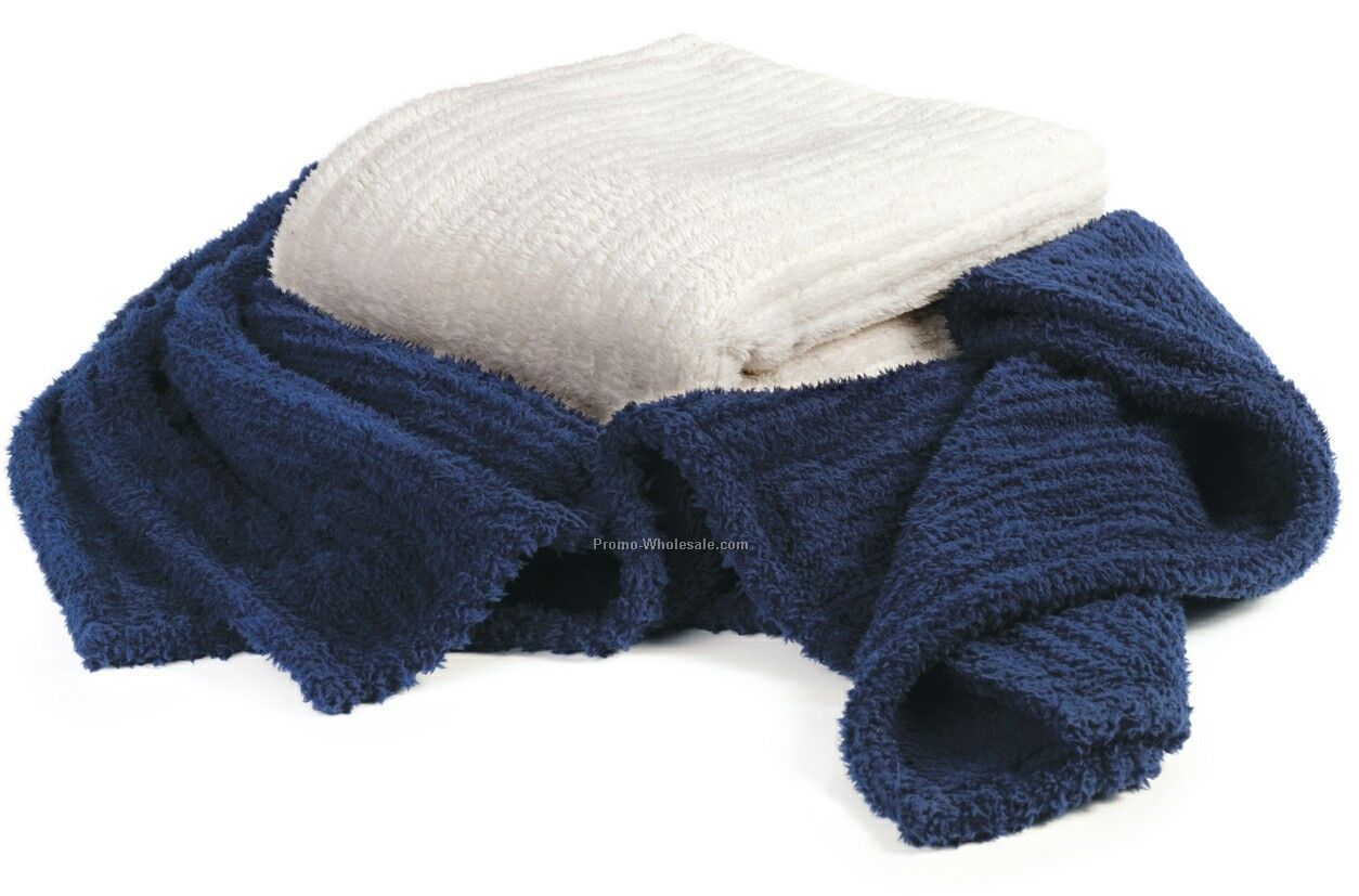 Navy 50"x60" Ultra Lambswool Throw Blanket