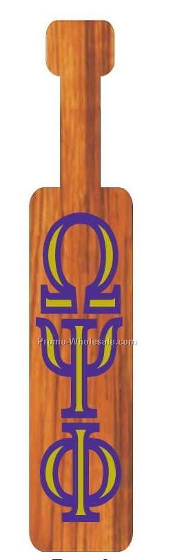 Omega Psi Phi Fraternity Paddle Bookmark W/ Black Back