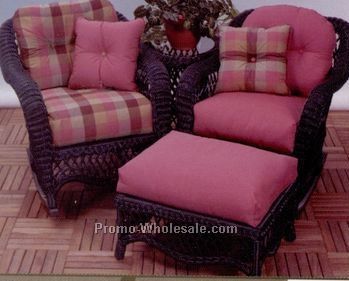 Ottoman Banded Cushions 4" W/ Zipper