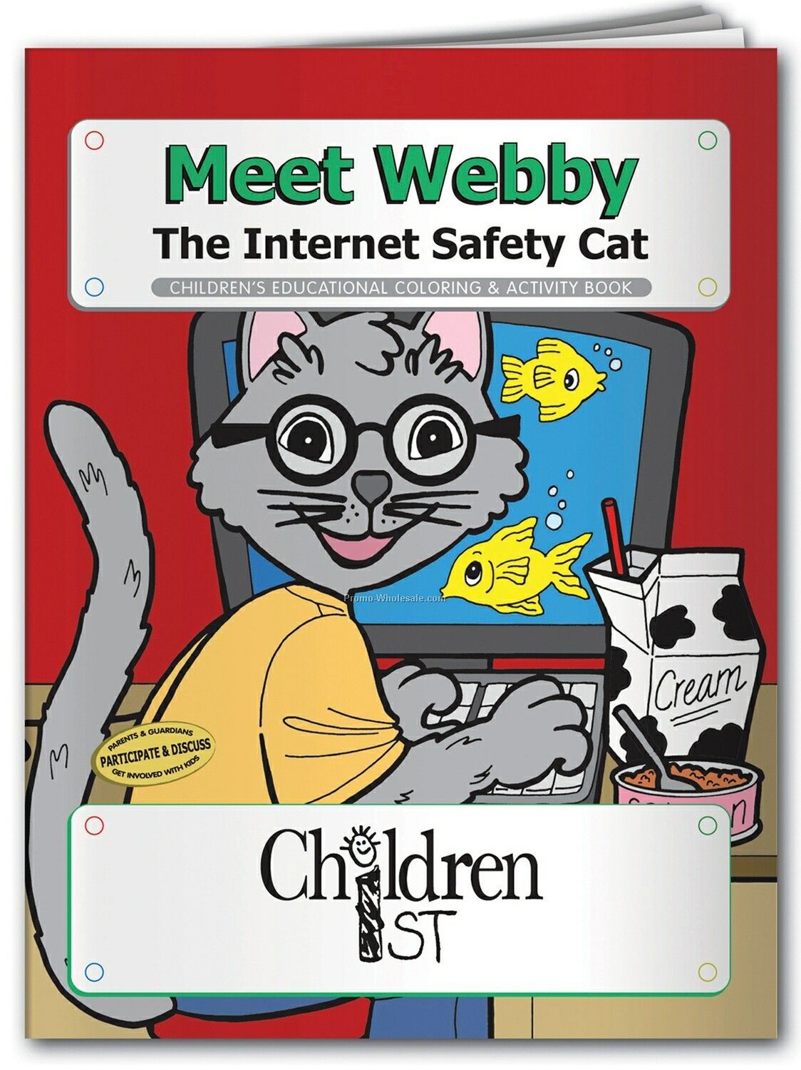 Pillowline Meet Webby The Internet Safety Cat Coloring Book