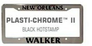 Plasti-chrome II Metallic Frame W/ Raised Letters On Frame (Screen Printed)