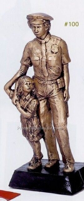 Policewoman And Child Sculpture