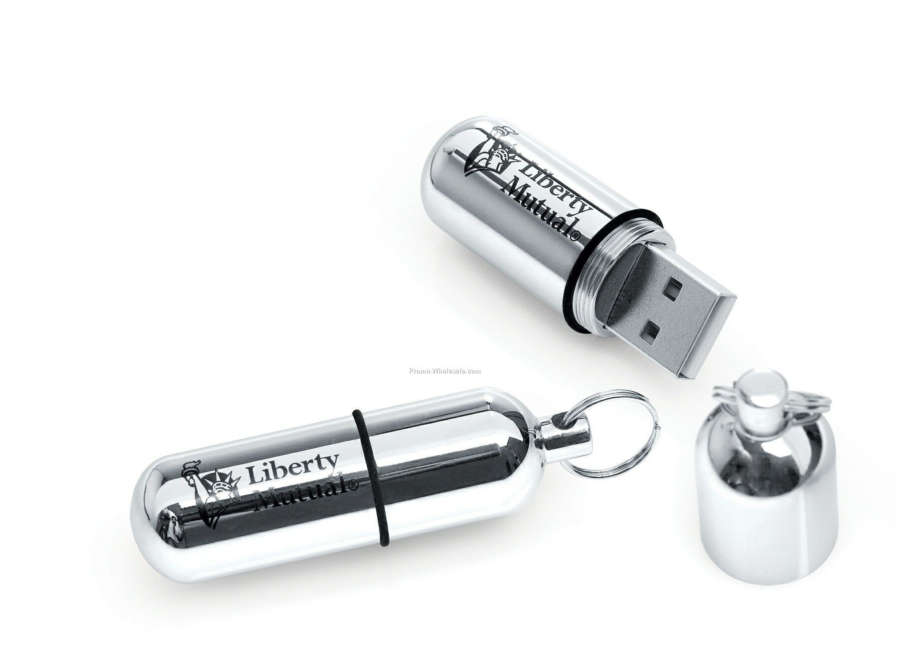 Polished Metal Capsule Flash Drive USB