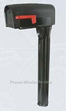 Postmax 1 Piece Mailbox System - Black (Blank)