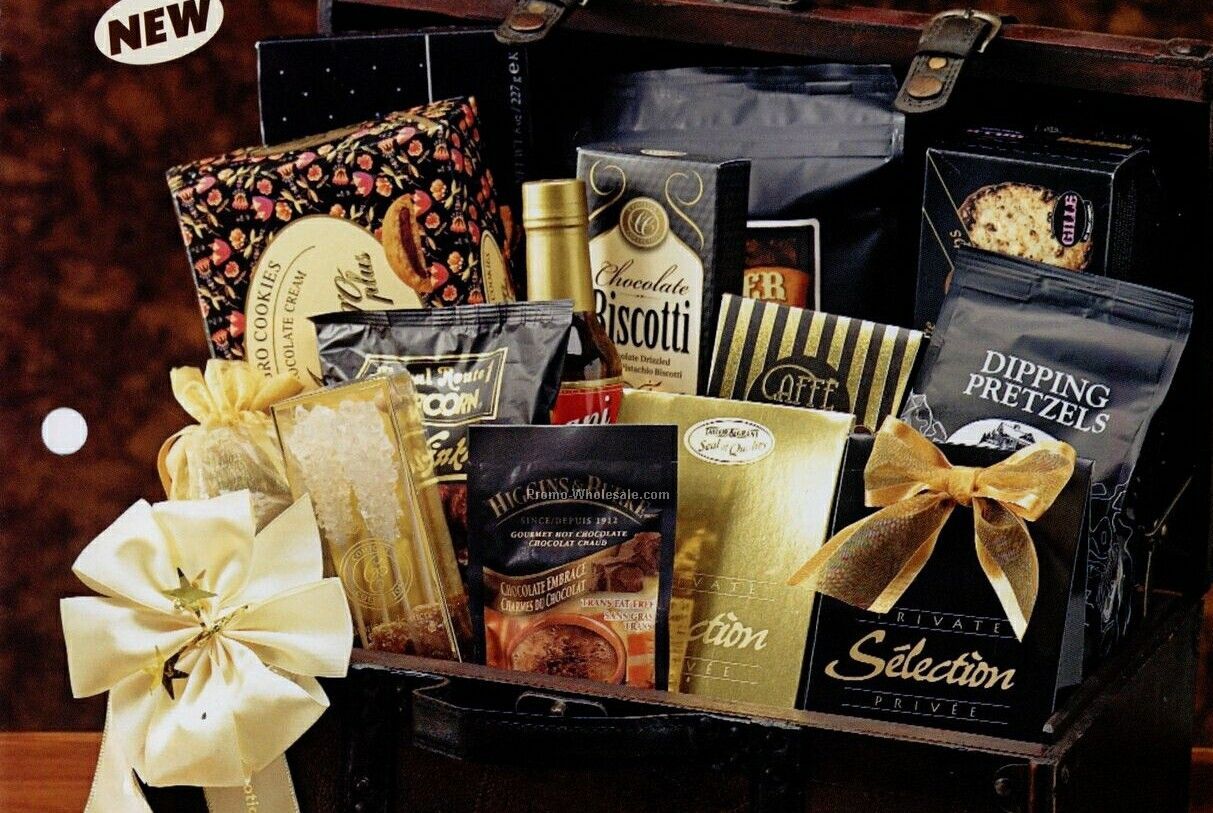 Precious Cargo Gift Basket W/ Custom Imprinted Ribbon