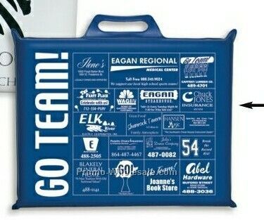 Rectangle Stadium Cushion W/ Handle (1 Color/Screen Print/2 Side)