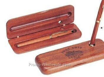 Rosewood Single Tray Pen Case