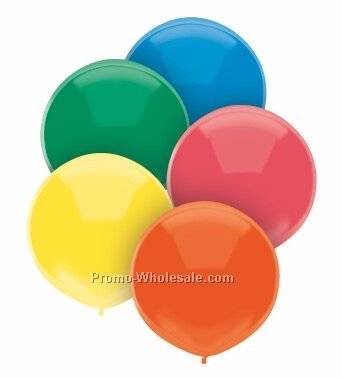Round Outdoor Balloon - Basic Colors - 17" (Blank)