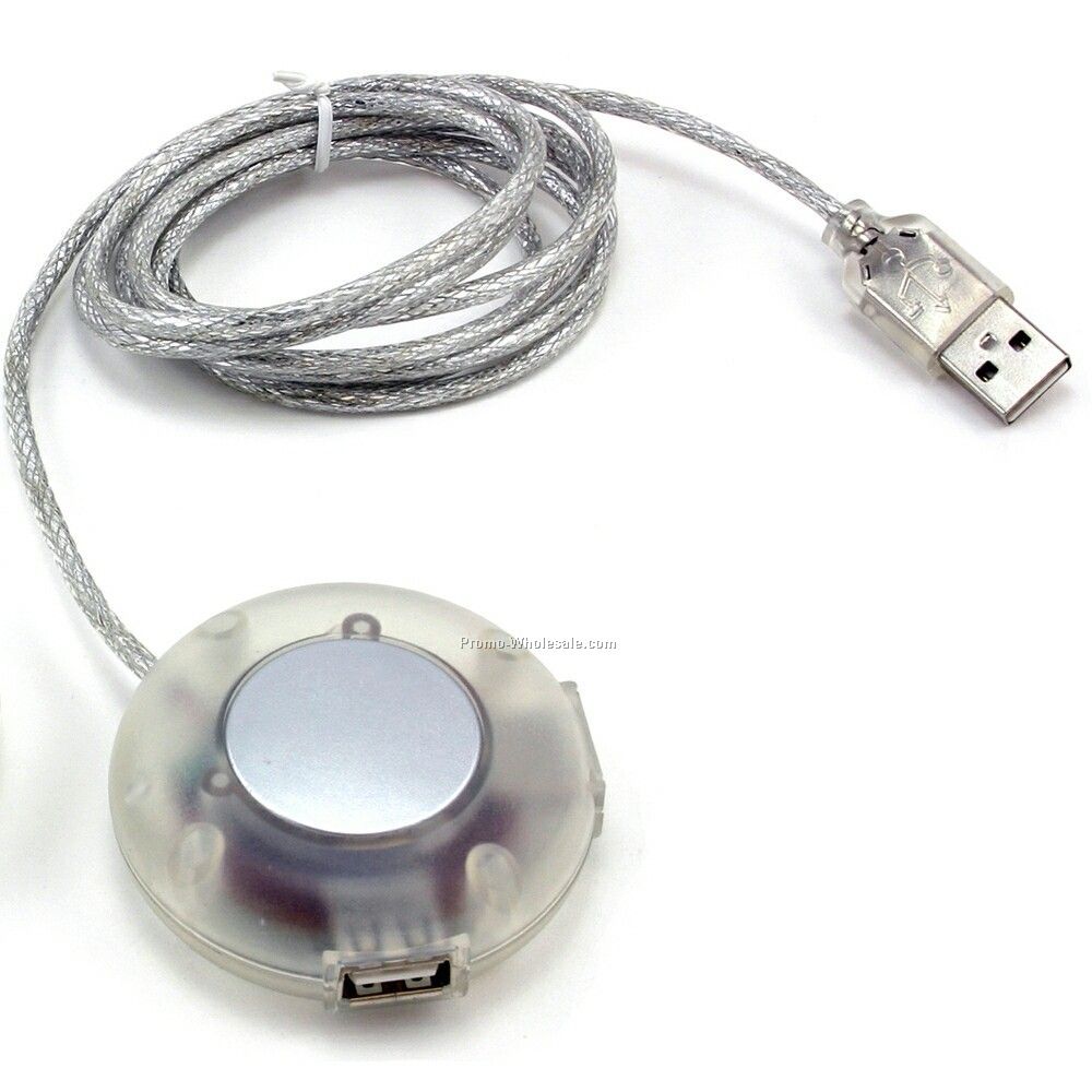Round-shaped 3 Port USB Hub W/ Webkey