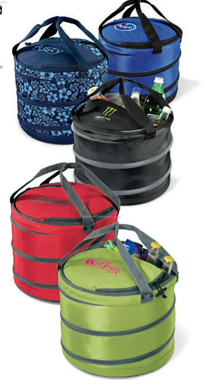 Royal Blue/ Black Collapsible Party Cooler
