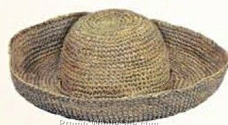 Seagrass Straw Hat W/ Roll Up Brim (One Size Fit Most)