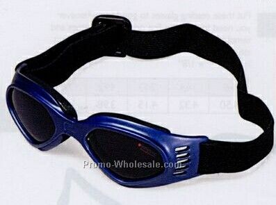 Silver/ Blue Children's Foldable Frame Goggles W/ Shock Absorbent Guard