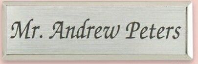 Silver Metal Name Badge