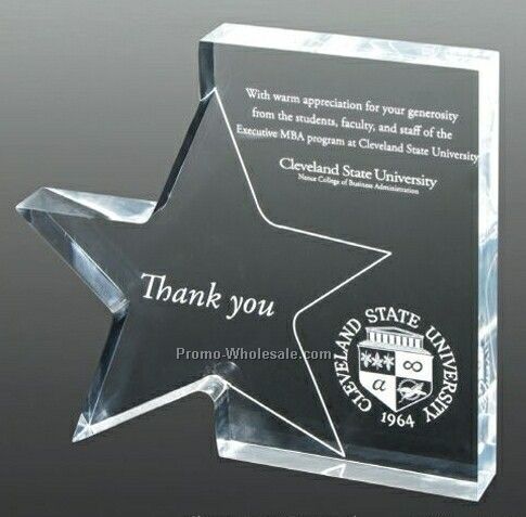 Standing Star Award (Laser Engraved)