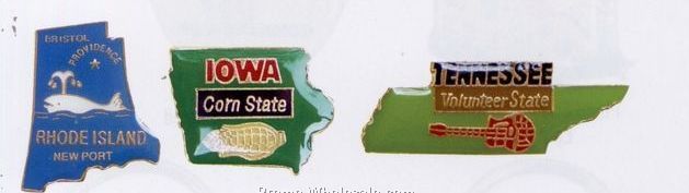 State Theme Pins With Stock Epoxy Dome