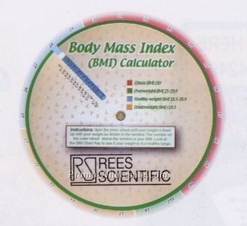 Stock Health Guide Wheel - Body Mass Index Guide