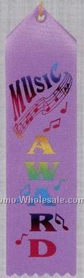 Stock Recognition Ribbon (Card & String) - Music Award