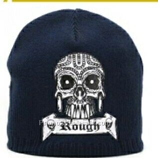 Stock Rough Beanie Cap With Skull