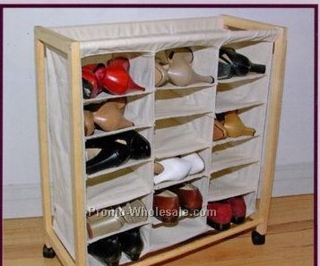 Storage Dynamics 18 Pocket Rolling Shoe Bin