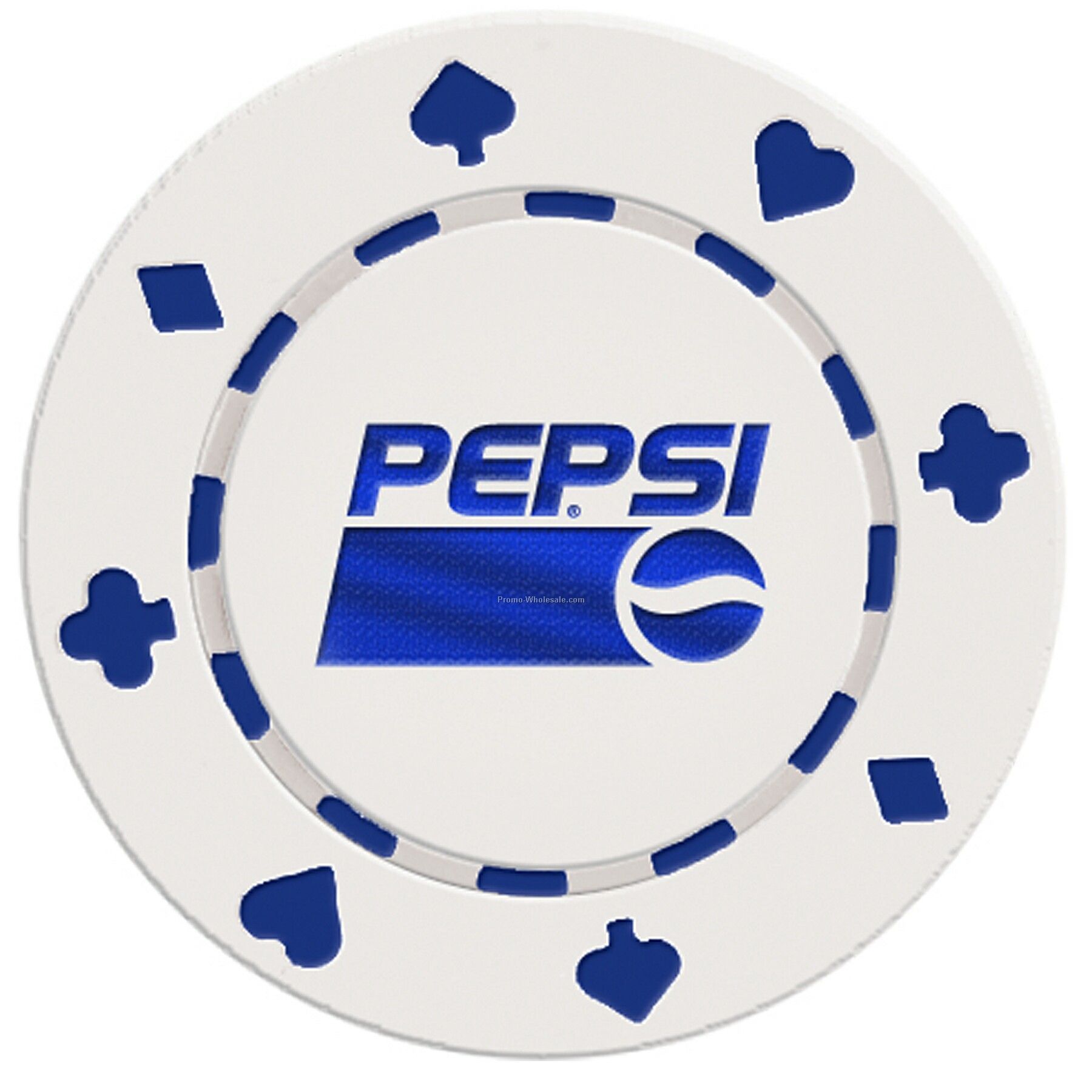 Suited Style Poker Chip Business Card - 1 Side Imprint