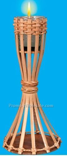 Tabletop Bamboo Torch (Candle Included)
