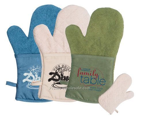 Terry Cloth Oven Mitt (2 Day Rush)