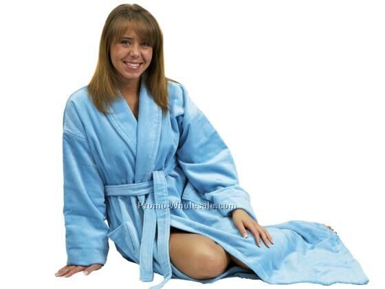 The Beau Monde Color Velour Bathrobe (Blank)