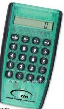 Translucent Green Slim Calculator