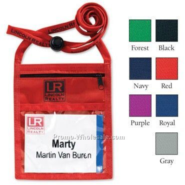 Triple-play Nametag Pouch W/ Cord