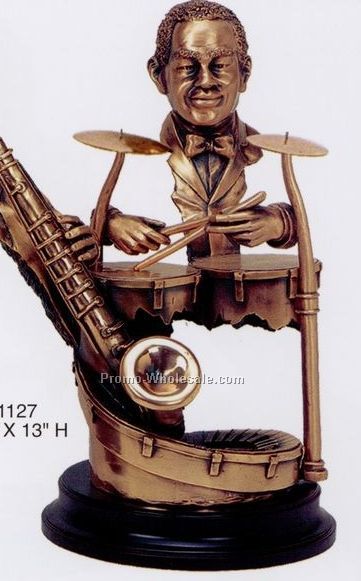 Two Black People Band Figurine