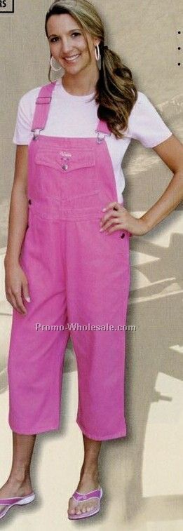 Walls 100% Cotton Capri Bib (Xs-xl) - Rose Pink