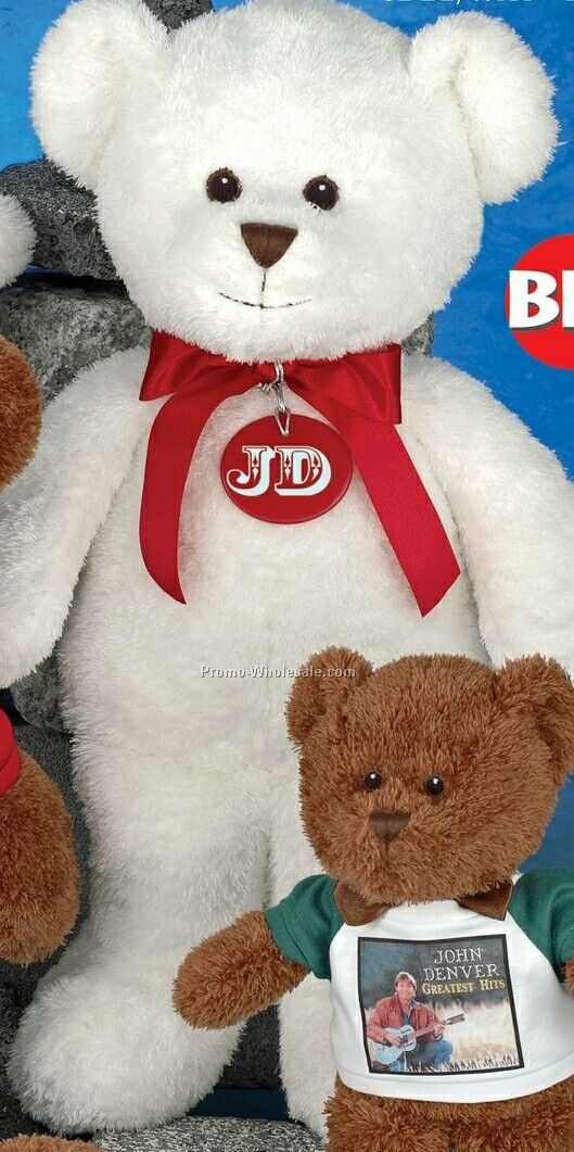 White Jd Bear (22")