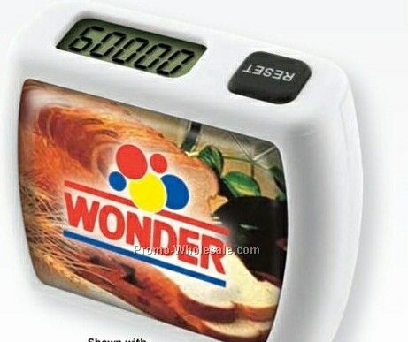 White Pedometer (2-1/8"x1-5/8"x1/2")- Spectraprint