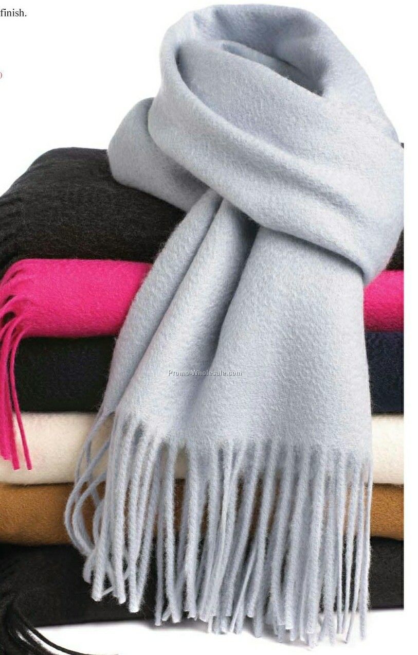 Wolfmark Black Cashmere Muffler Scarf