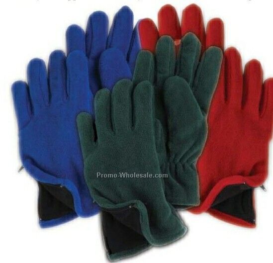 Wolfmark Black Fleece Zip Glove