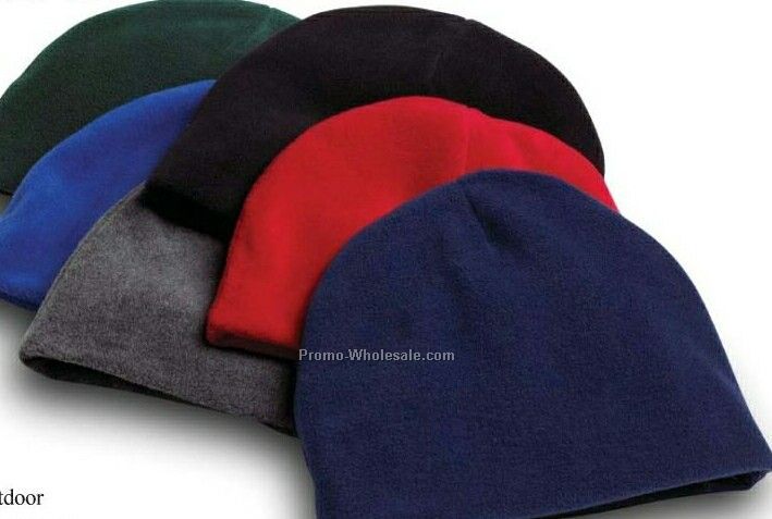 Wolfmark Hunter Green Fleece Beanie Cap - One Size Fits Most