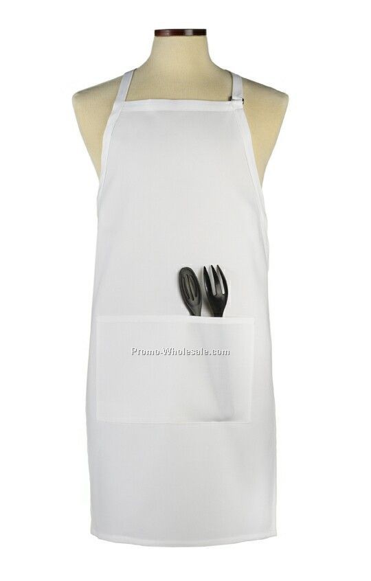 Wolfmark Standard Short Bib Apron - White