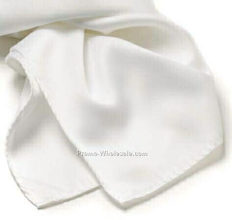 Wolfmark White Solid Series Silk Scarf