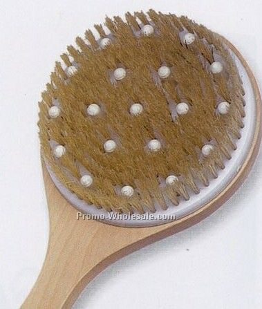 Wooden Long Handle Bath Brush