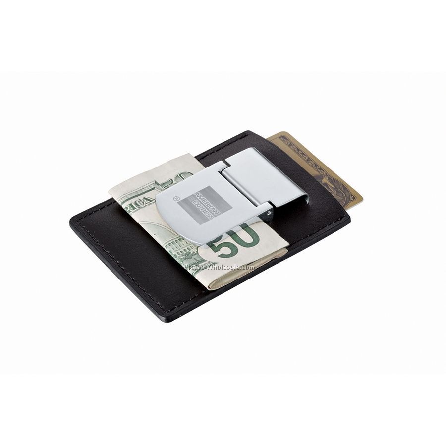 Zippo Spring Loaded Leather Money Clip