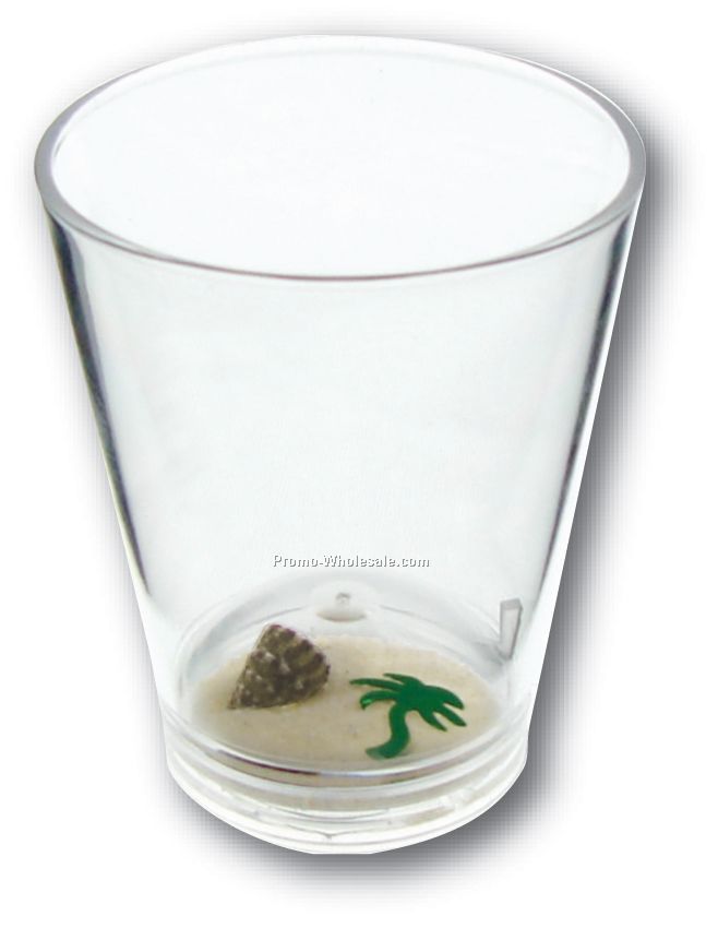 1-1/2 Oz. Beach Oasis Novelty Compartment Shot Glass