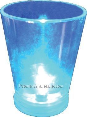 1-1/2 Oz. Frosted Or Clear Light Up Shot Glass W/ Blue LED