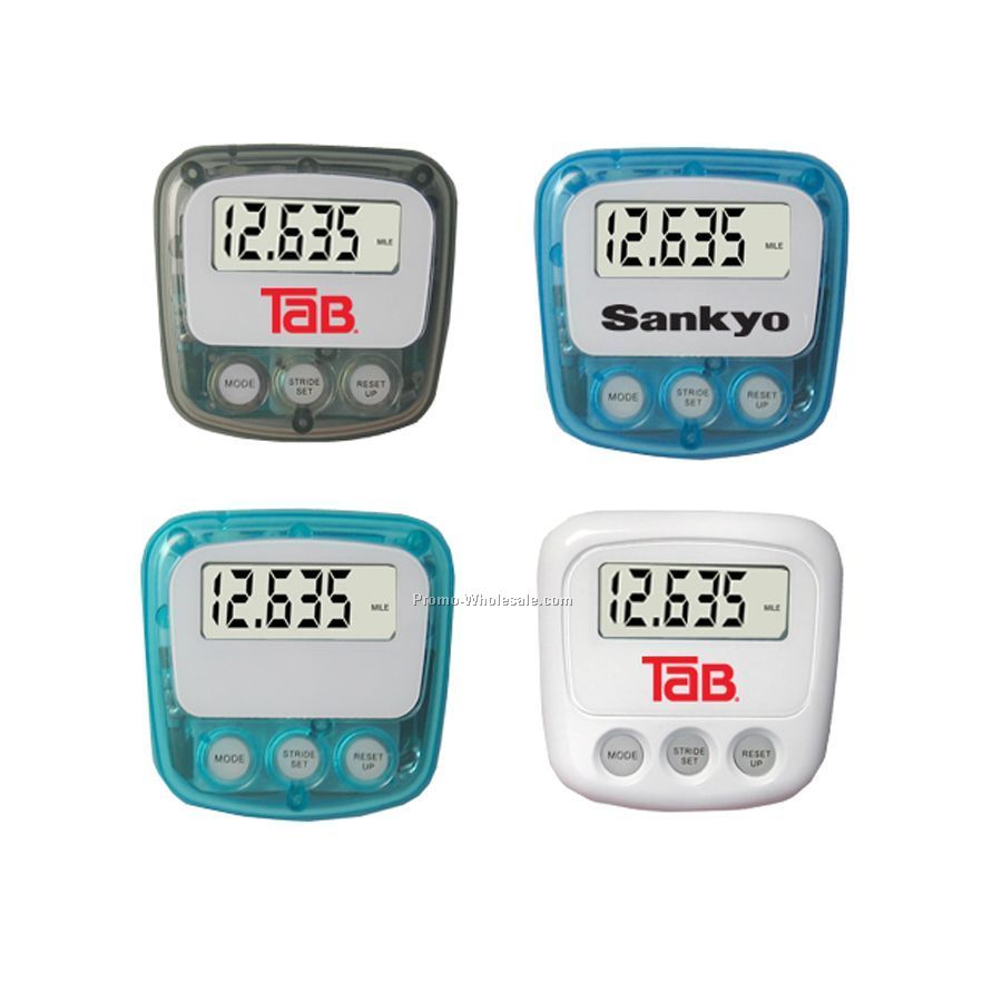 1-1/2"x1-1/2" Pedometer W/ 3 Buttons