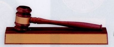 10" Walnut Gavel & 10-1/2"x3-1/2" Walnut Base