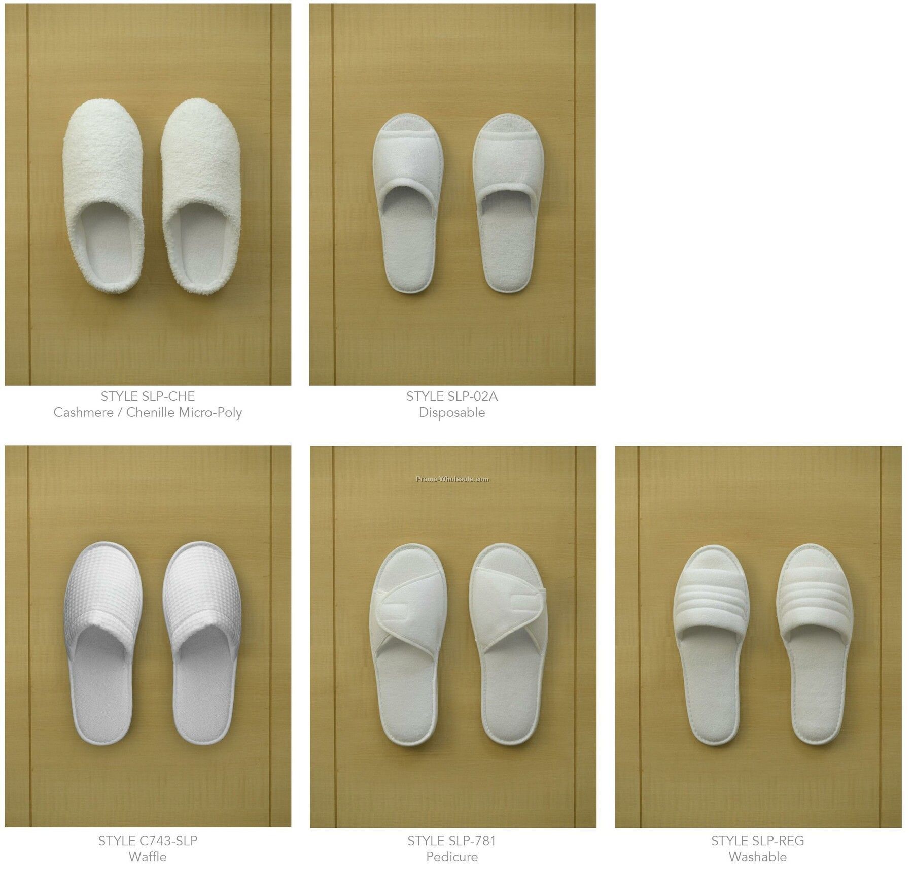 10-1/2" Open Toe Terry Disposable Non Washable Slippers