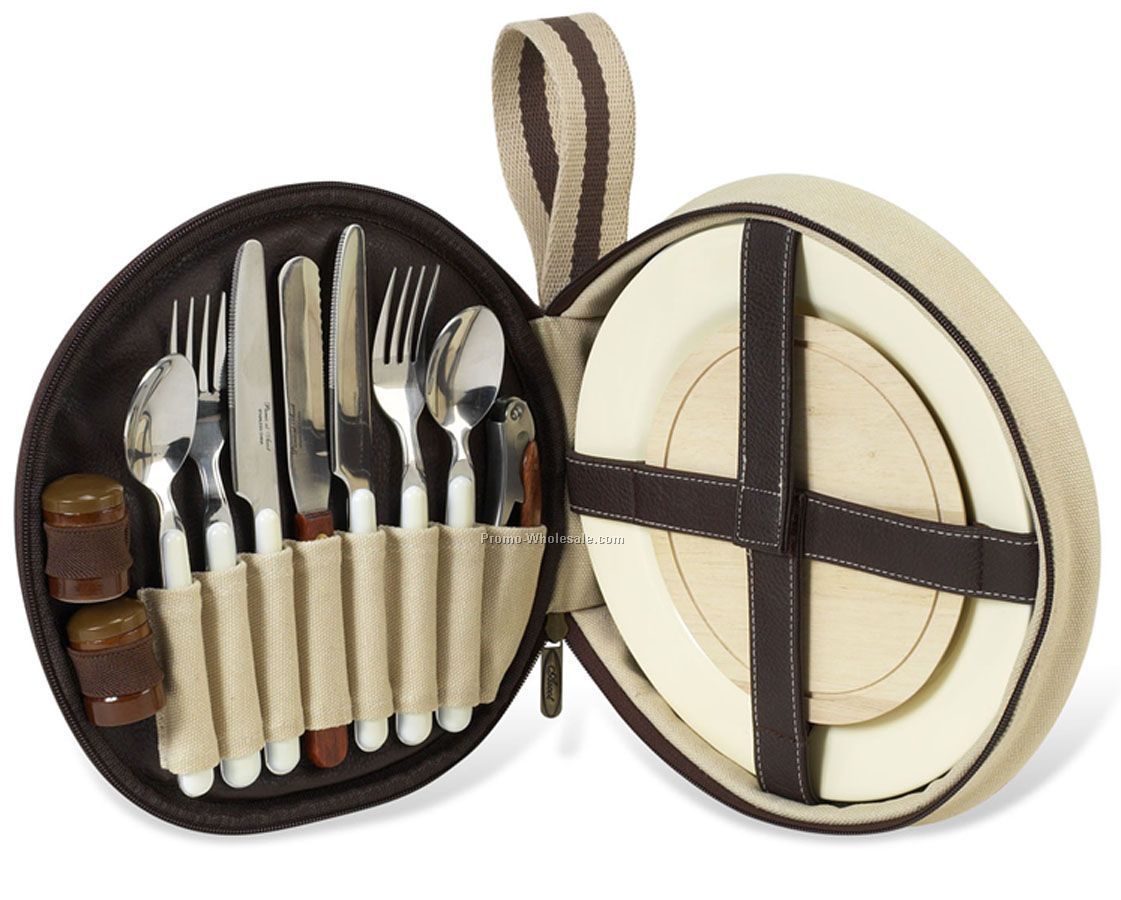 10-1/4"x2" Weekender Travel Picnic Set For Two